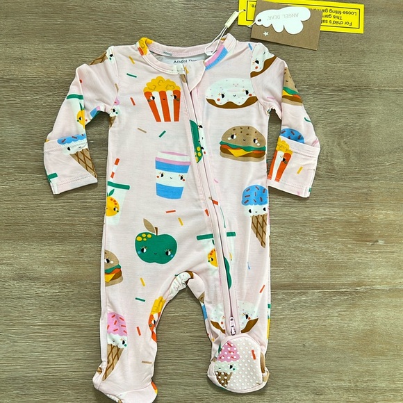 Angel Dear Other - Angel Dear Bamboo Footie Sleeper Send Snacks Pink Newborn